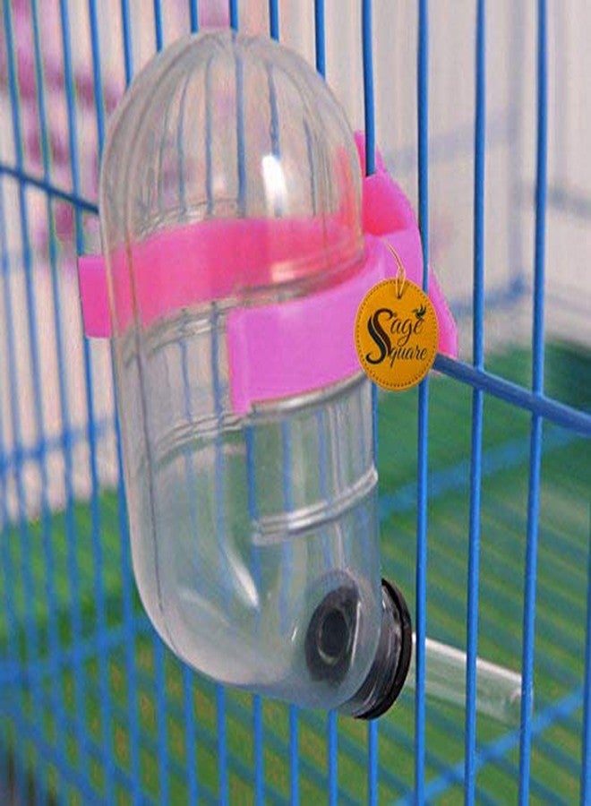 سايج سكوير زجاجة ماء محكمة الإغلاق بتفريغ الهواء سعة 60 مل مناسبة للهامستر/الجرذ القزم/الجرذان/الفئران/خنزير غينيا/النمس/الأرنب (لون وردي) - Image 5